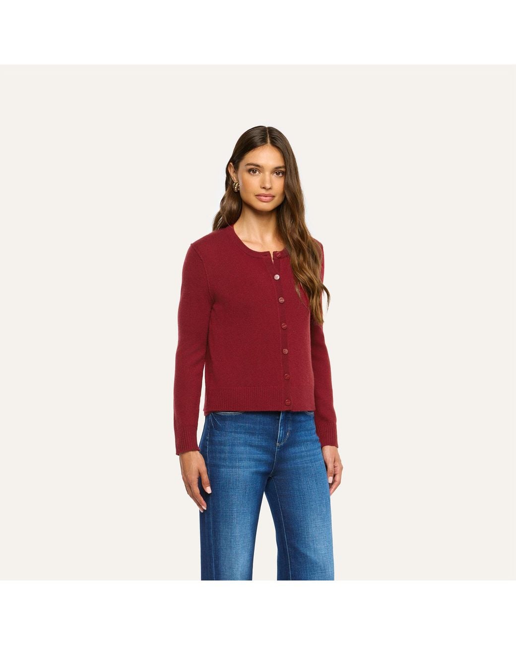 L'Agence Red Malone Cashmere Cardigan