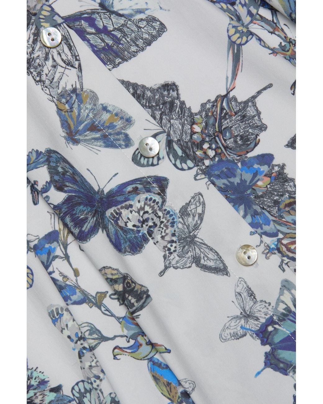 Robe Pintuck Journi En Papillon Gris Multi Aquarelle L'Agence en coloris Blue