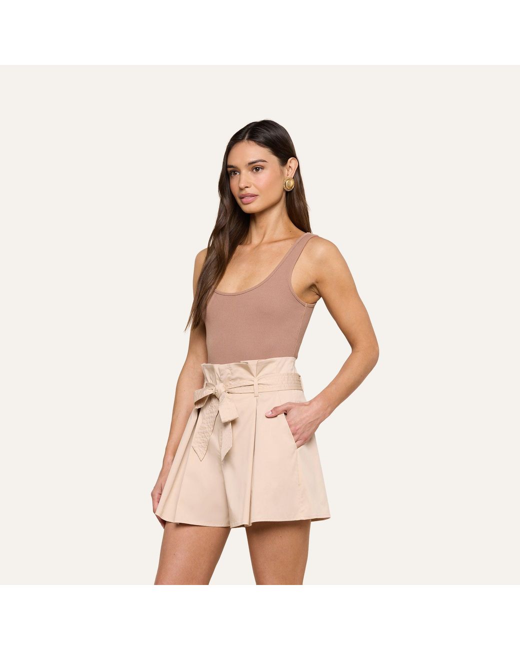 L'Agence Pink Nica Scoopneck Bodysuit