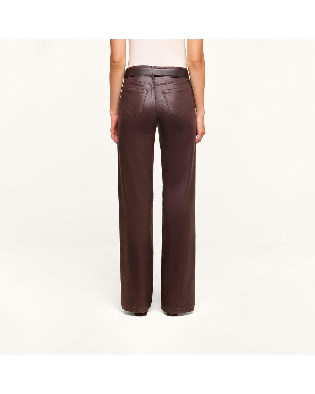 L'Agence Natural Clayton Coated Wide-Leg Jean
