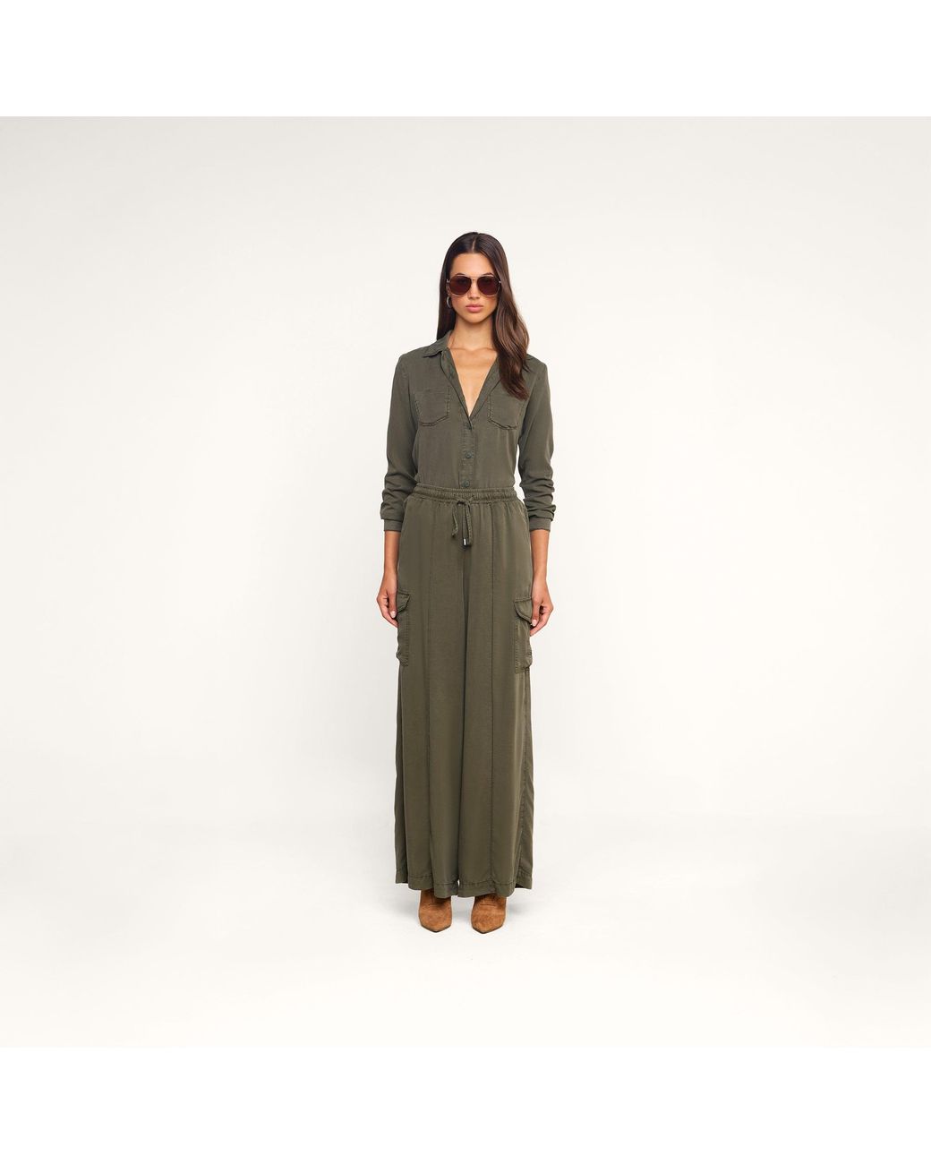 L'Agence Green Isla Shirt