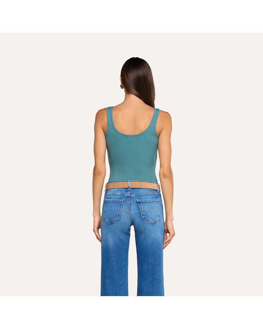 L'Agence Blue Nica Scoopneck Bodysuit