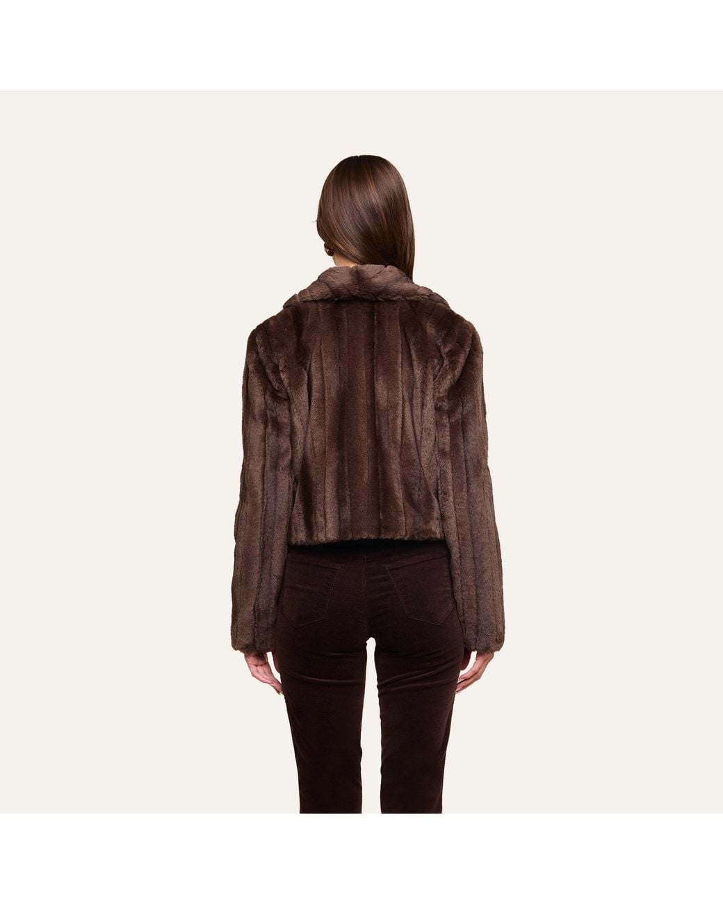 L'Agence Black Davy Faux Fur Jacket