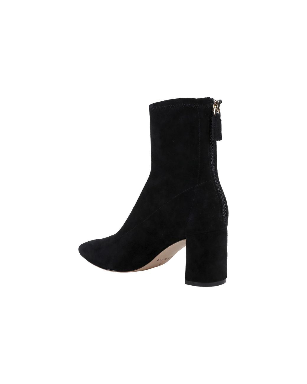 L'Agence Black Salome Stretch Suede Boot