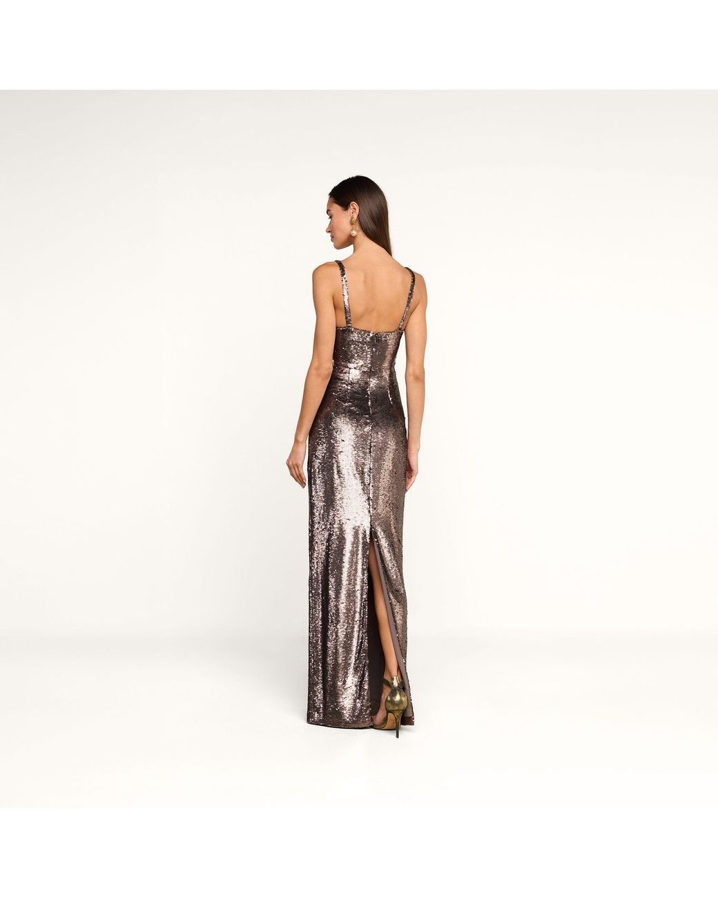 L'Agence Natural Karma Sequin Maxi Dress