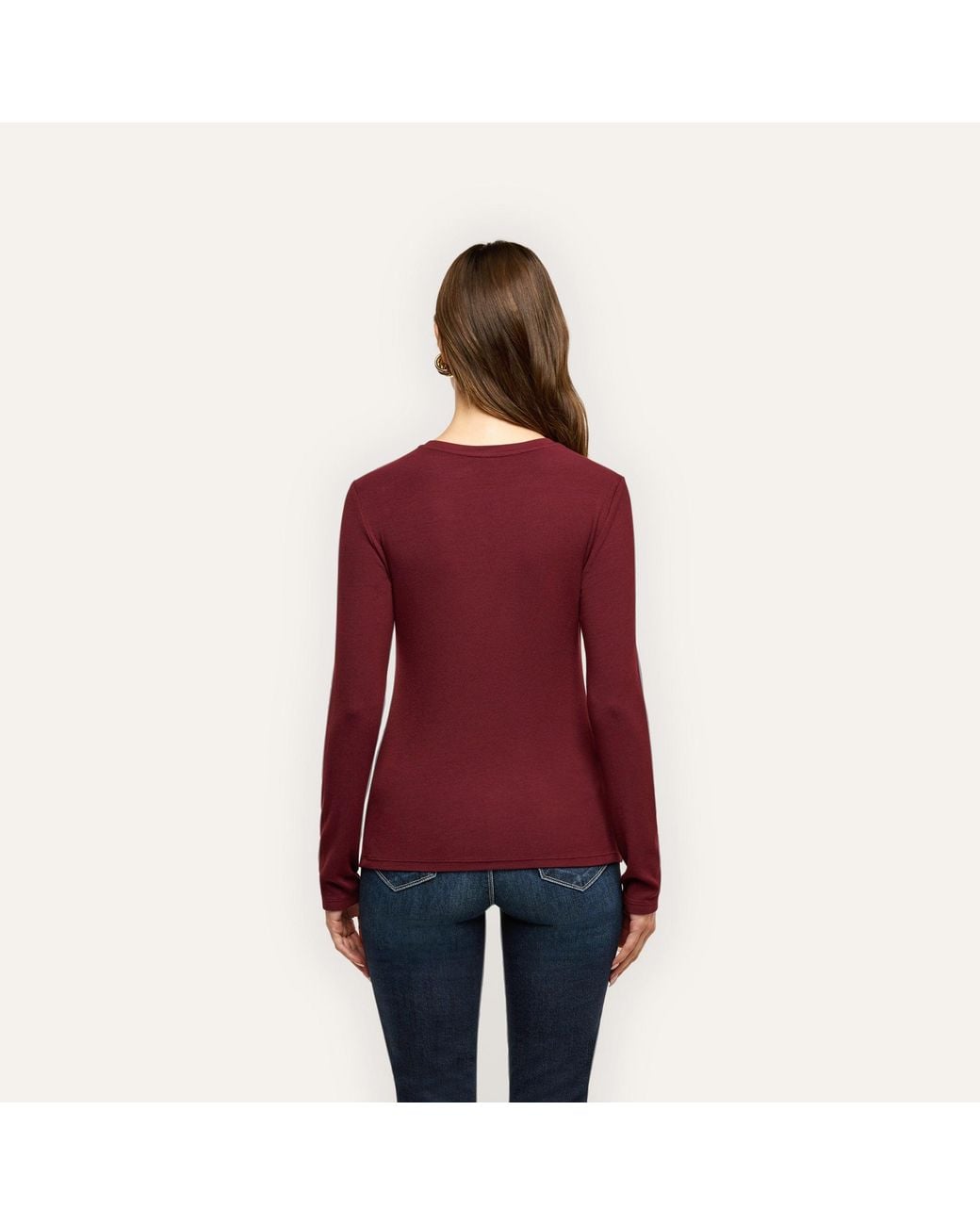 L'Agence Purple Tess Long Sleeve T-Shirt