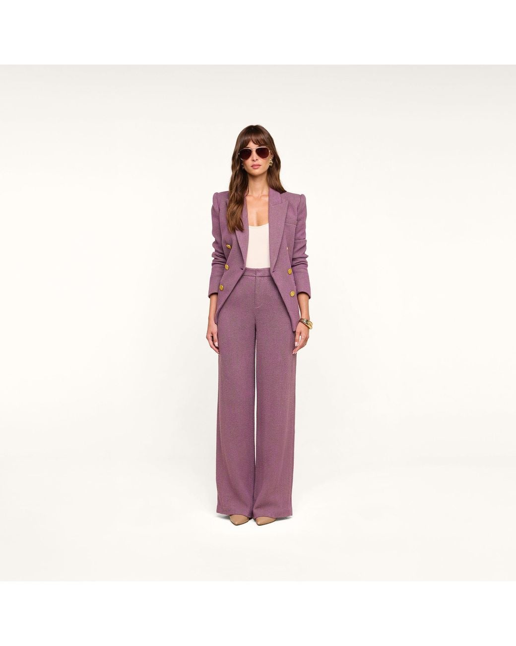 L'Agence Purple Livvy Straight-Leg Trouser