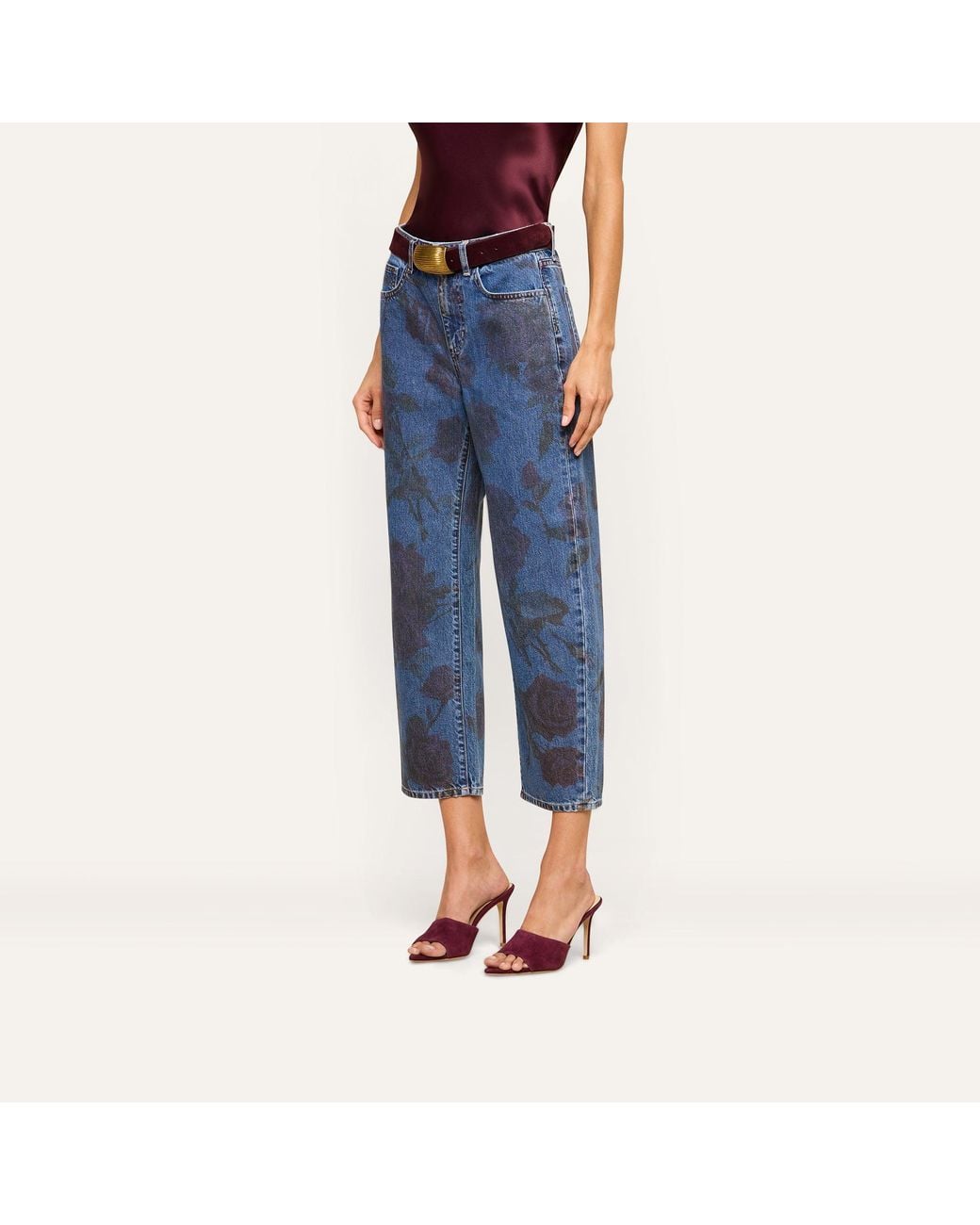 L'Agence Blue Mallis Bow-Leg Jean