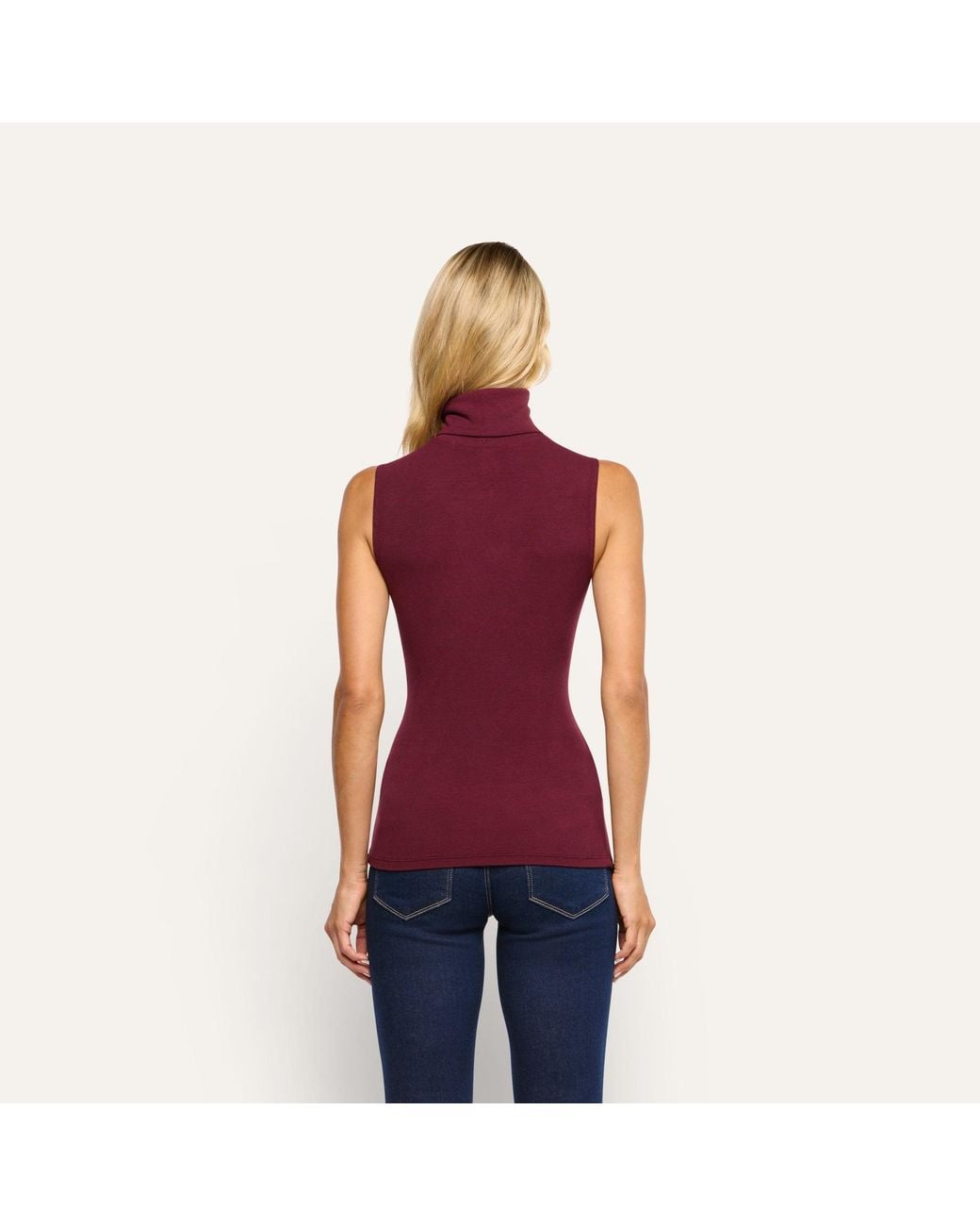 L'Agence Purple Ceci Sleeveless Turtleneck