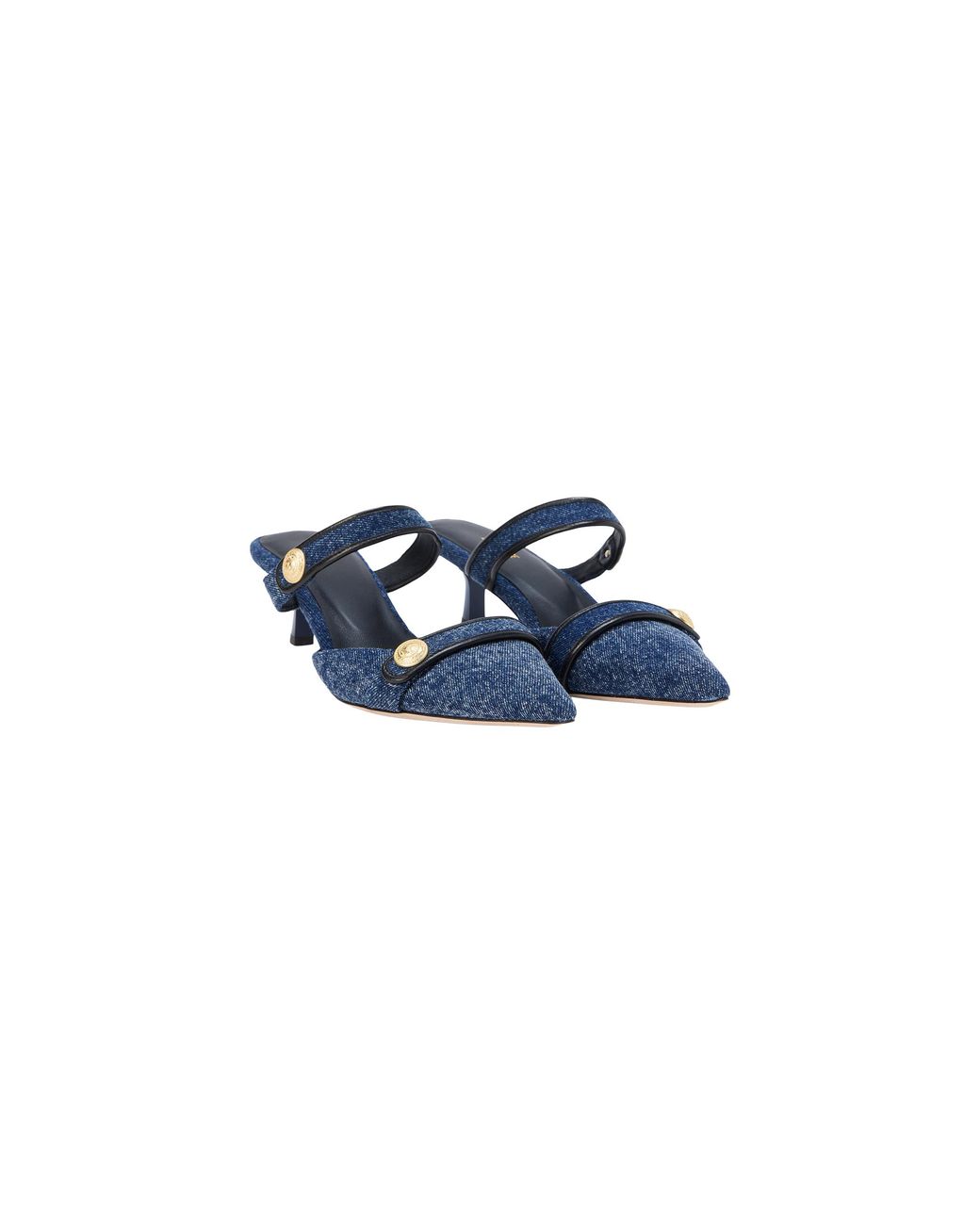 L'Agence Blue Gilliane Denim Mule