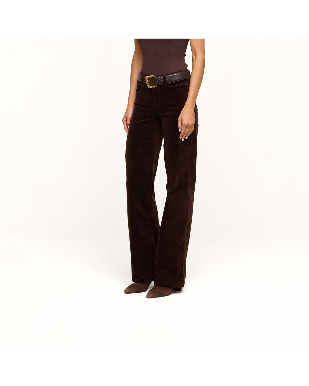 L'Agence Multicolor Scottie Velvet Wide-Leg Jean