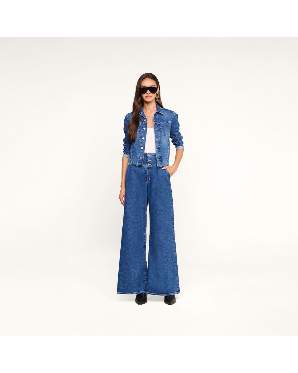 L'Agence Blue Janelle Jean Jacket