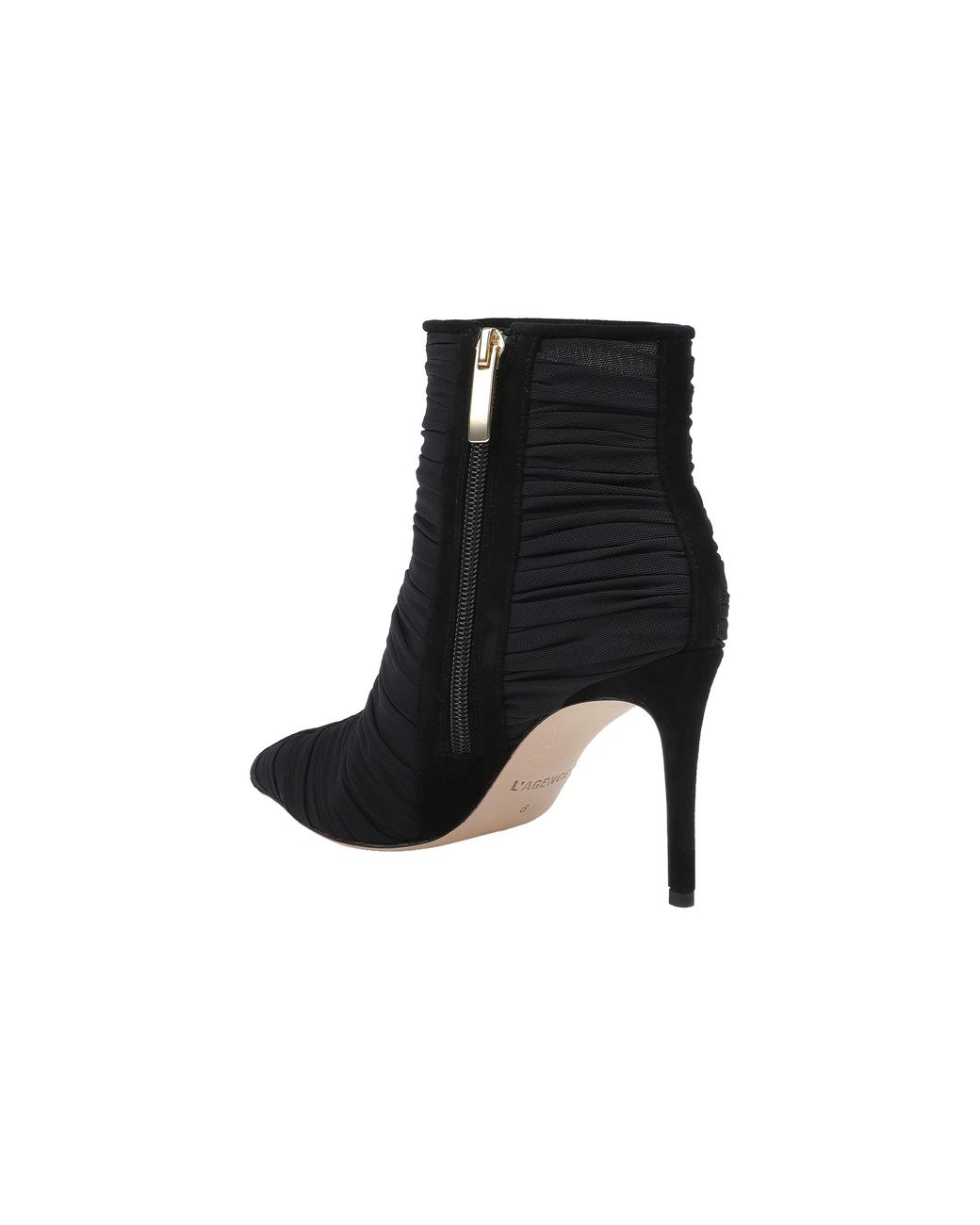 L'Agence Black Fulton Mesh Bootie