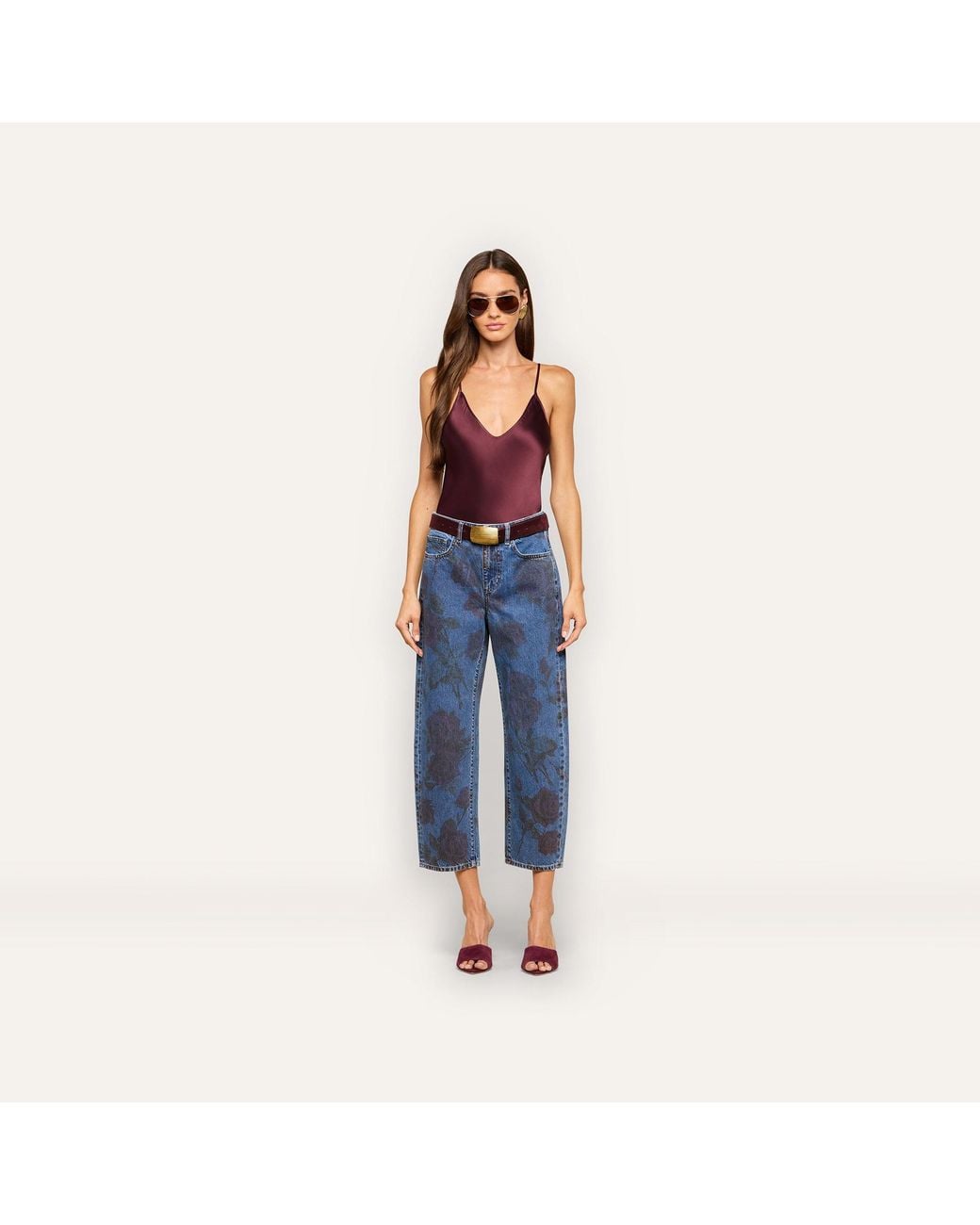 L'Agence Blue Mallis Bow-Leg Jean