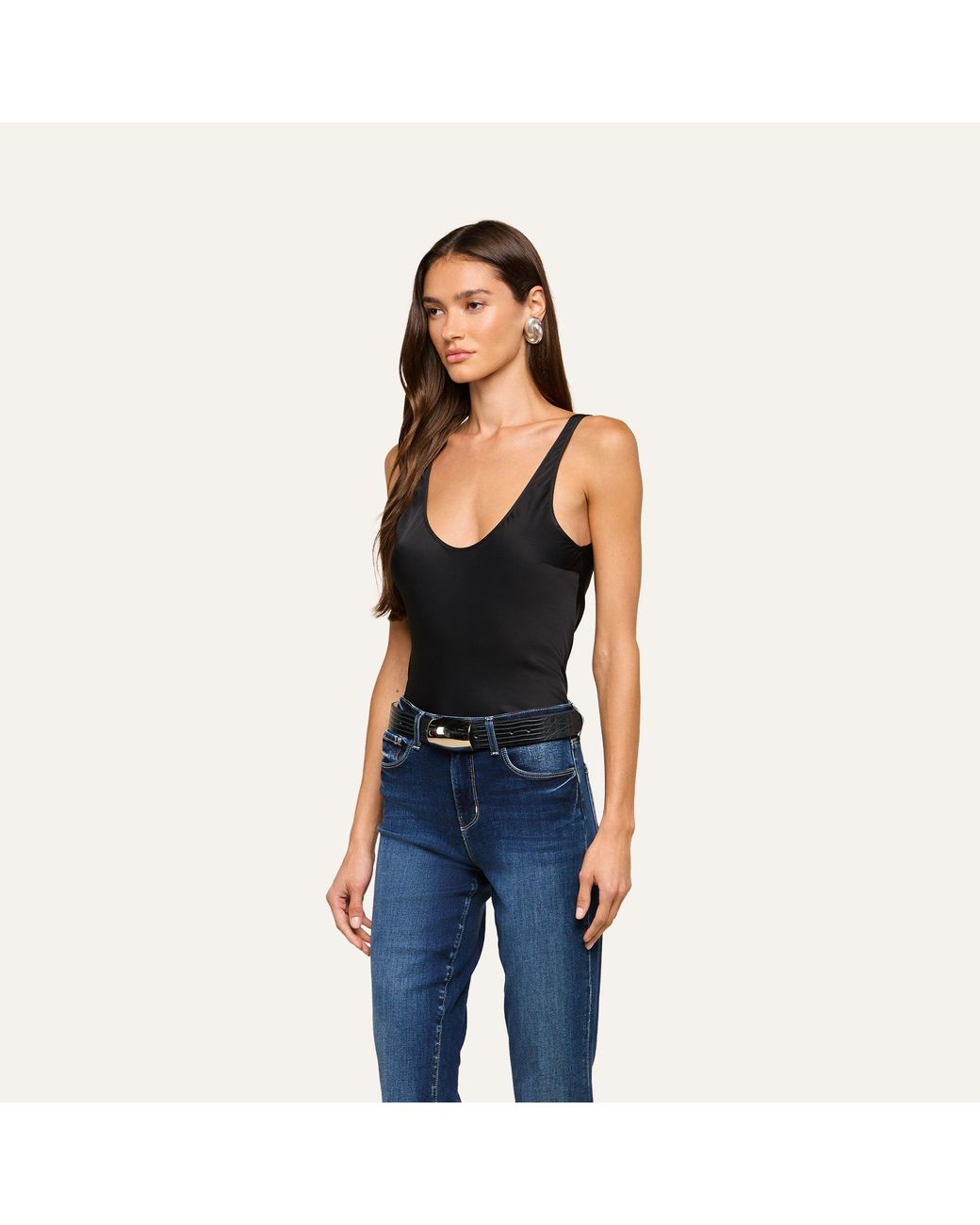 L'Agence Black Eddie Tank Top