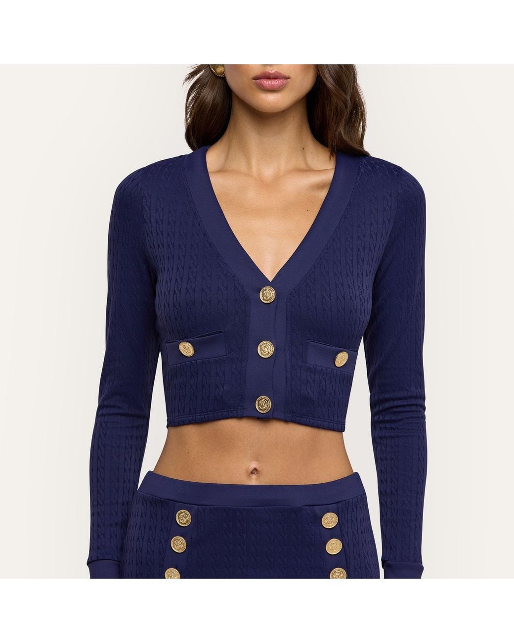 L'Agence Blue Adaline Cardigan Cover-Up