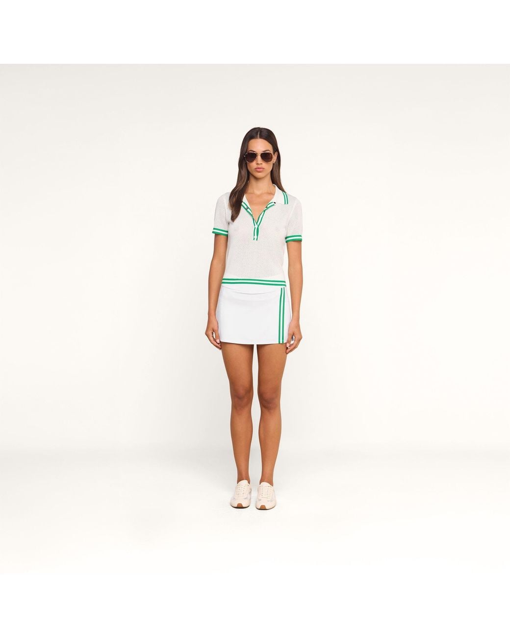 L'Agence Green Calvin Polo Top