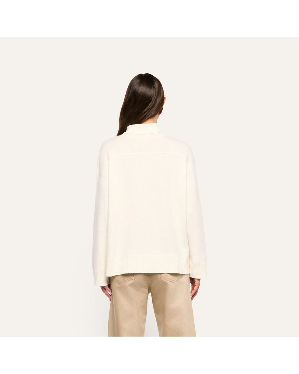 L'Agence White Selwyn Oversized Turtleneck