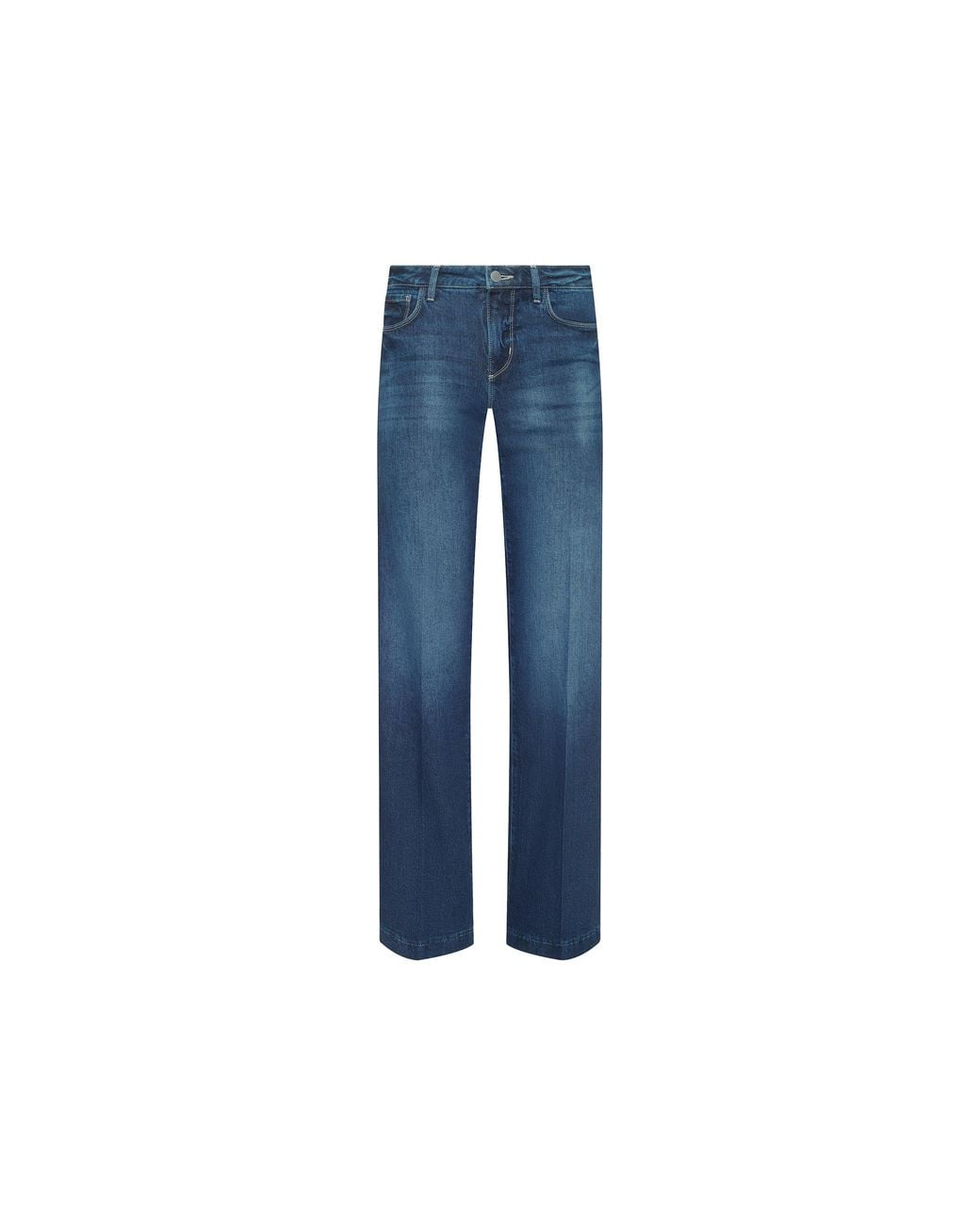 L'Agence Blue Joanne Low-Rise Wide-Leg Jean