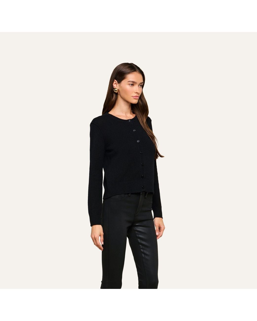 L'Agence Black Malone Cashmere Cardigan