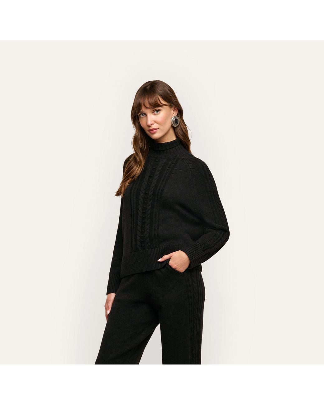 L'Agence Black Sandrina Turtleneck