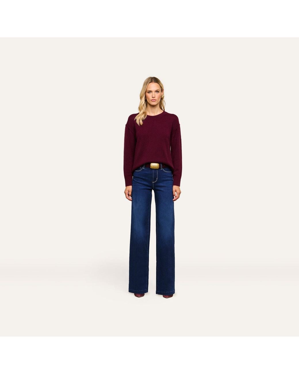 L'Agence Purple Laine Cashmere Pullover