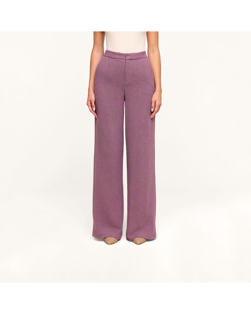 L'Agence Purple Livvy Straight-Leg Trouser