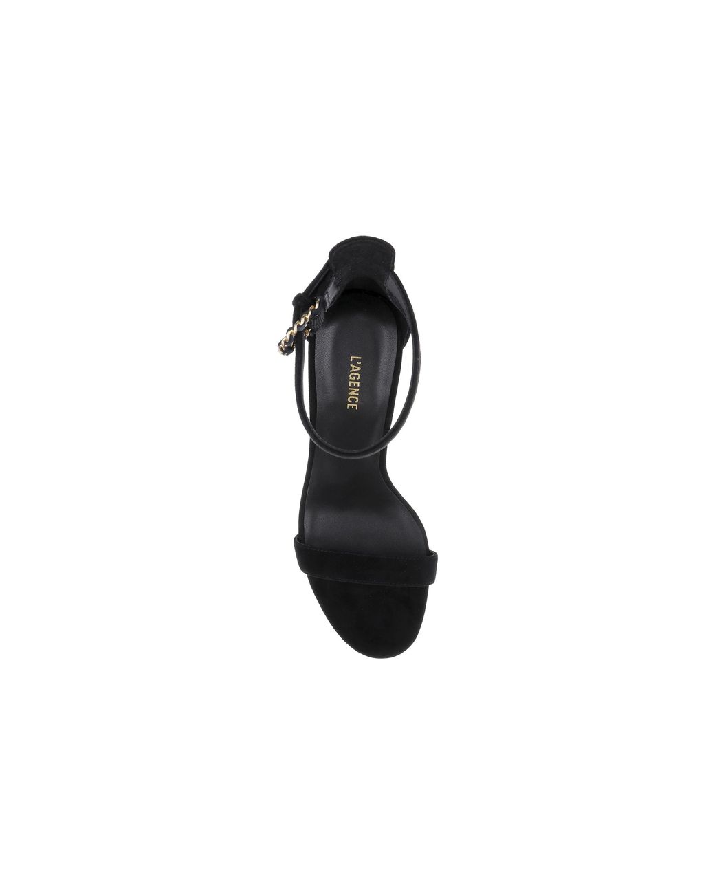 L'Agence Black Gisele Suede Sandal