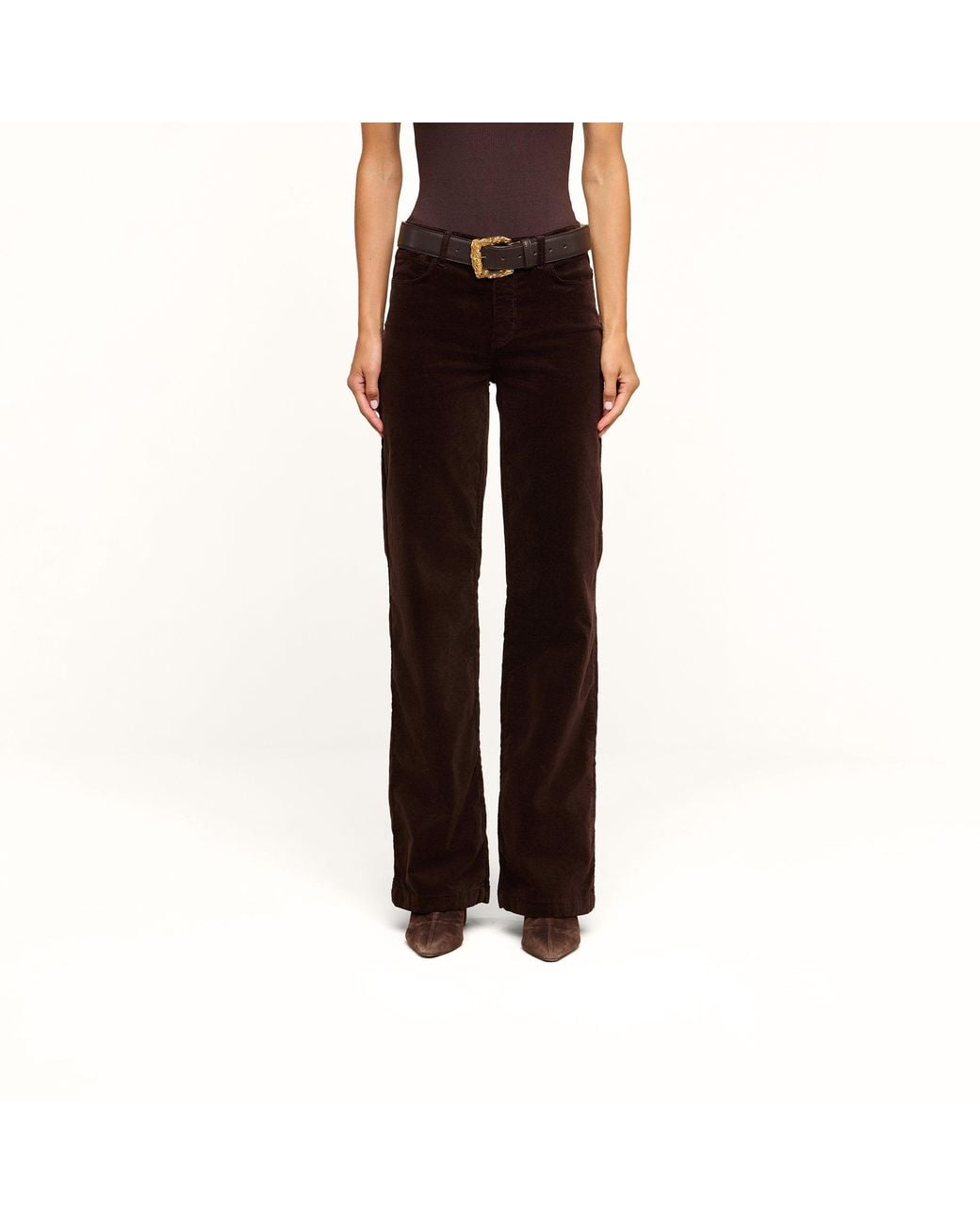 L'Agence Multicolor Scottie Velvet Wide-Leg Jean