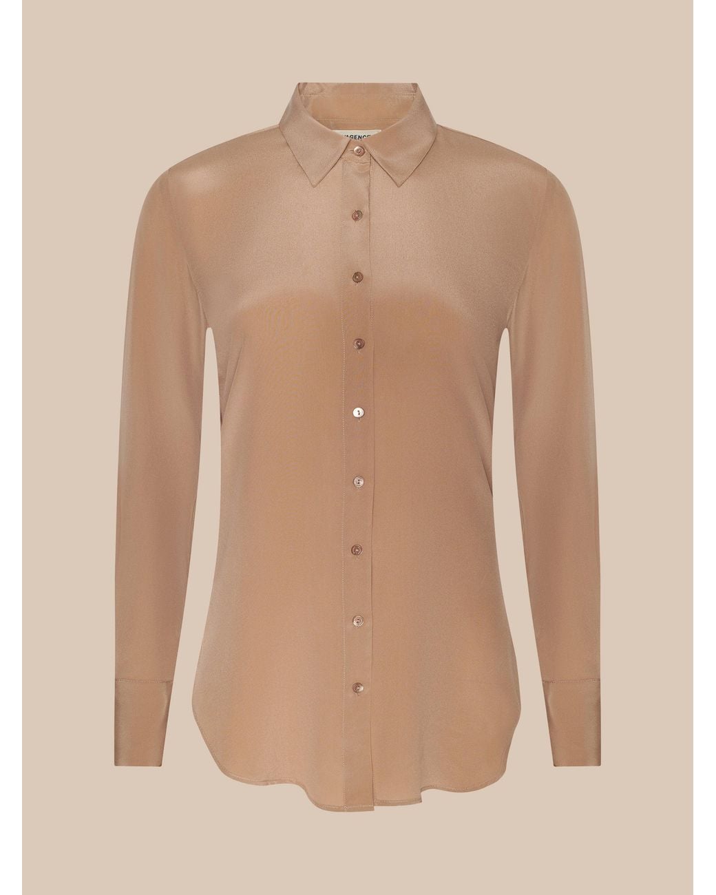 Chemisier En Soie Babette En Cappuccino Foncé L'Agence en coloris Blue