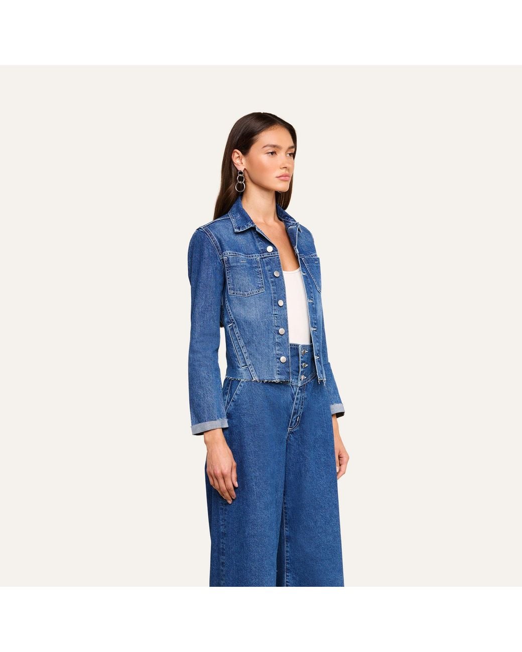 L'Agence Blue Janelle Jean Jacket
