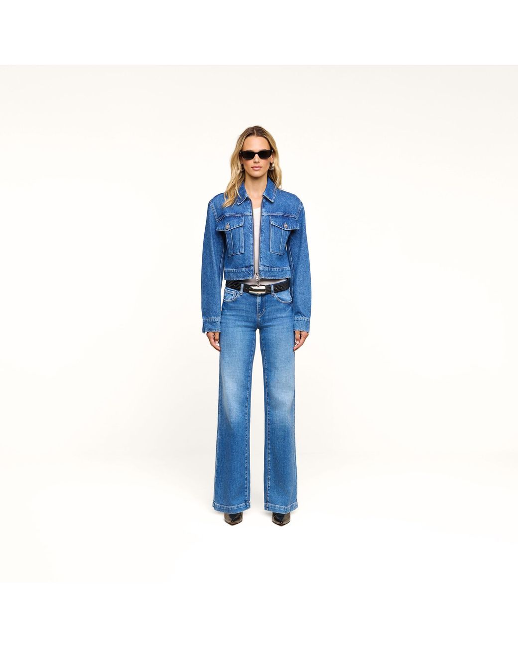 L'Agence Blue Micah Oversized Jean Jacket