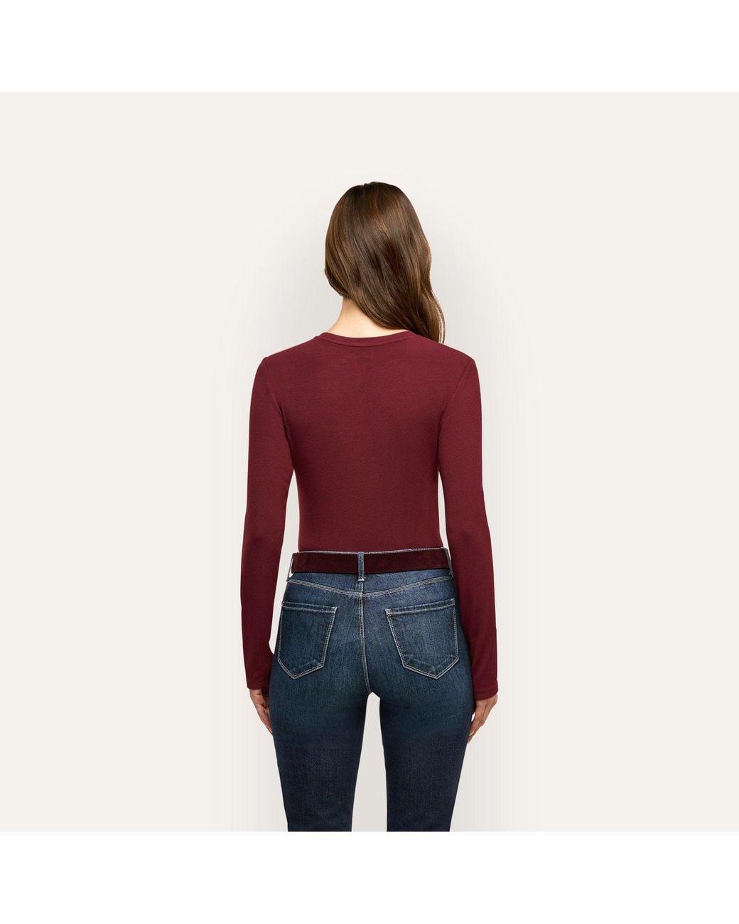 L'Agence Purple Tess Long Sleeve T-Shirt