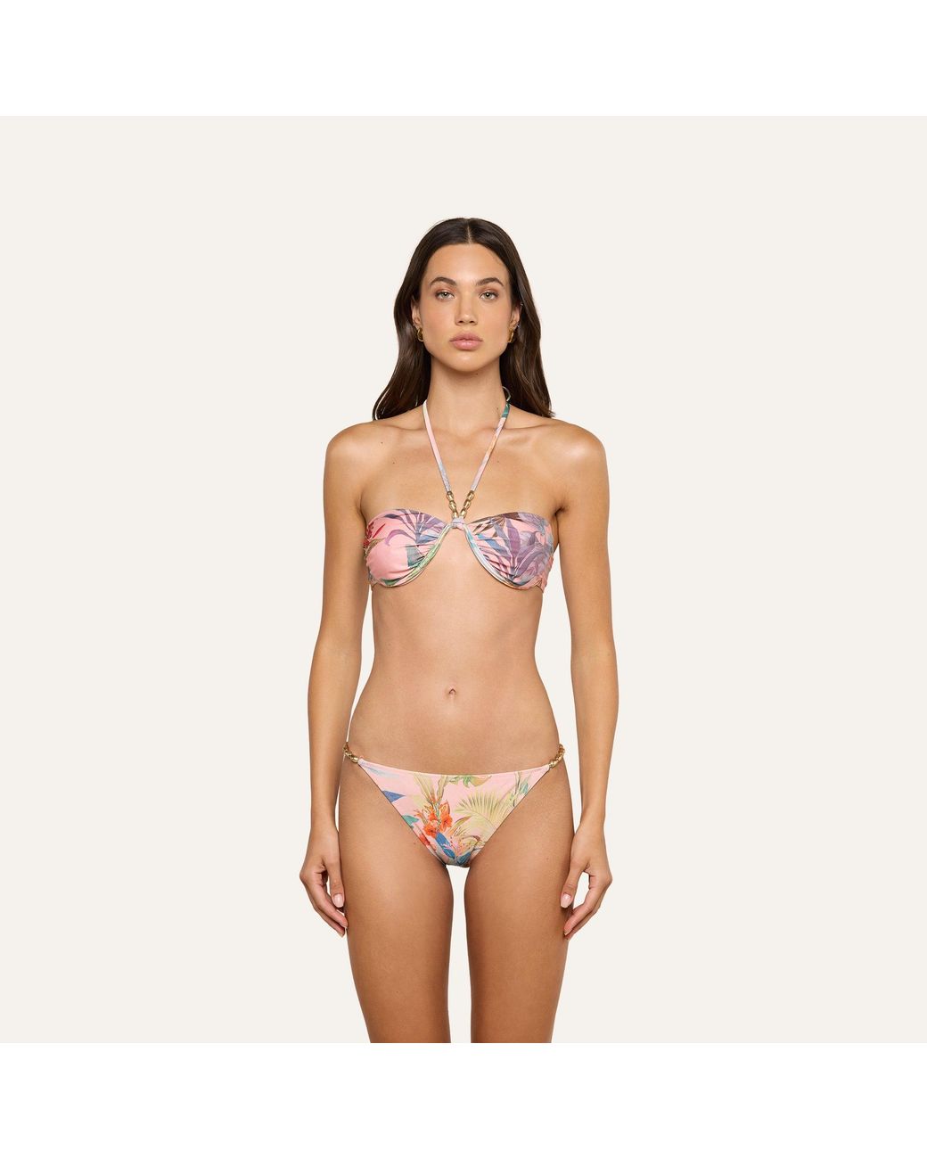 L'Agence Natural String Bikini Bottom
