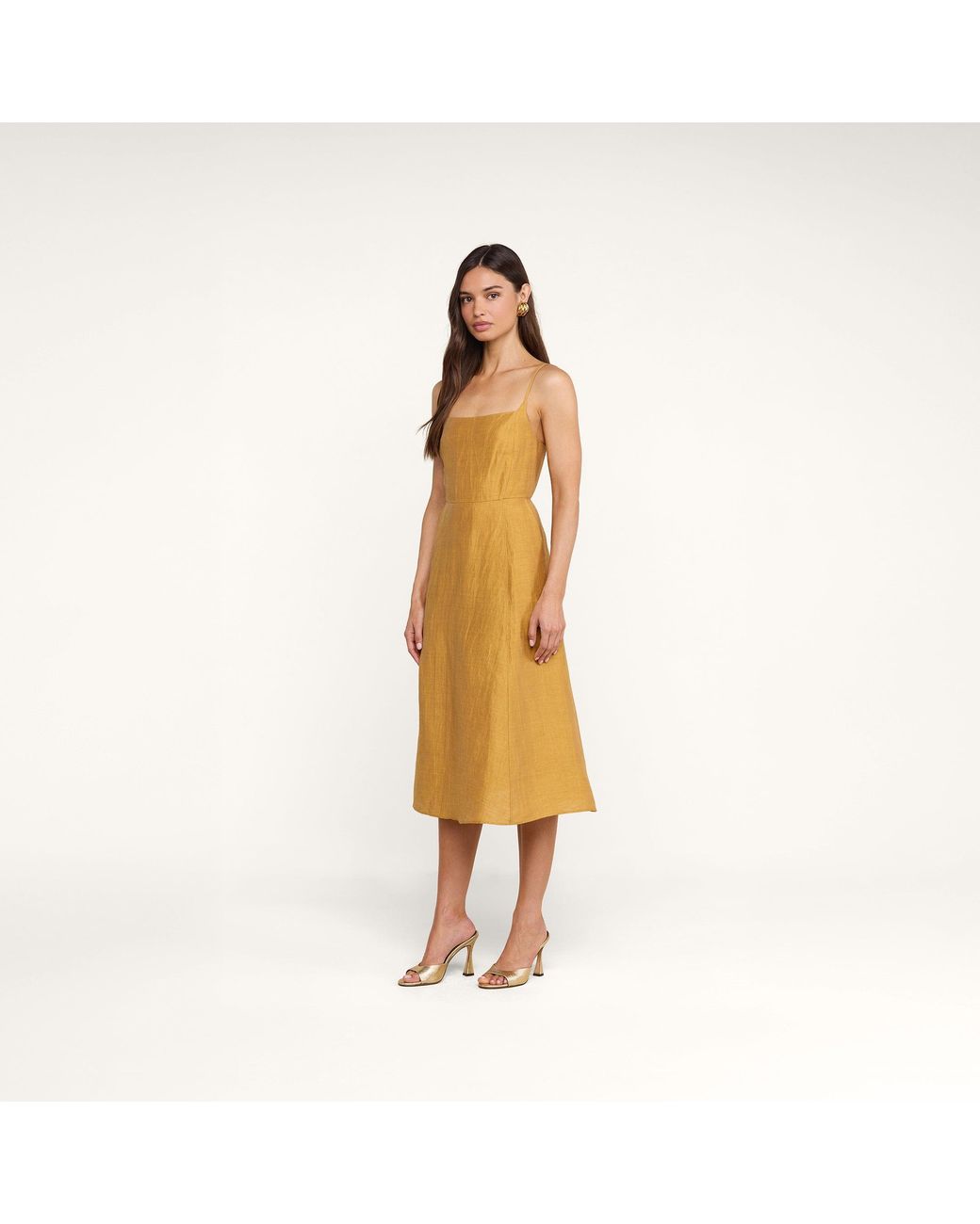 L'Agence Natural Meredith Linen-Blend Dress