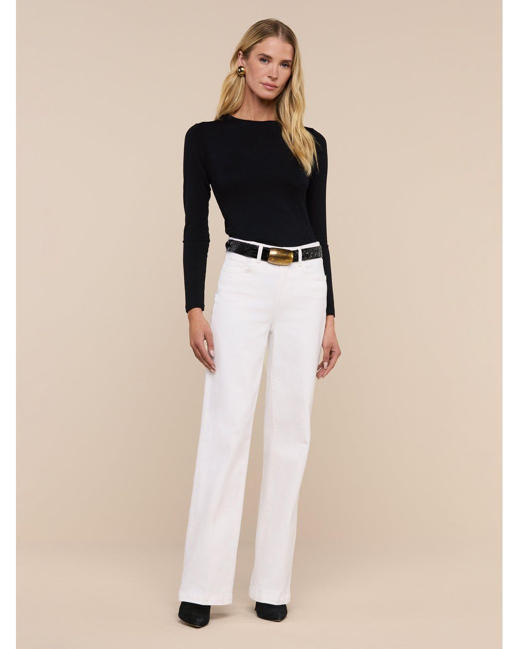 L'Agence Blue Tess Long Sleeve Tee