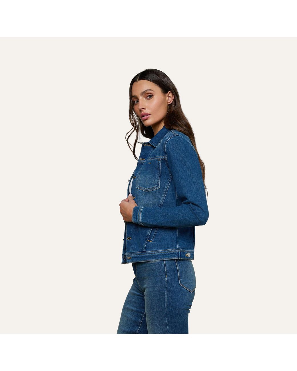 L'Agence Blue Celine Jean Jacket