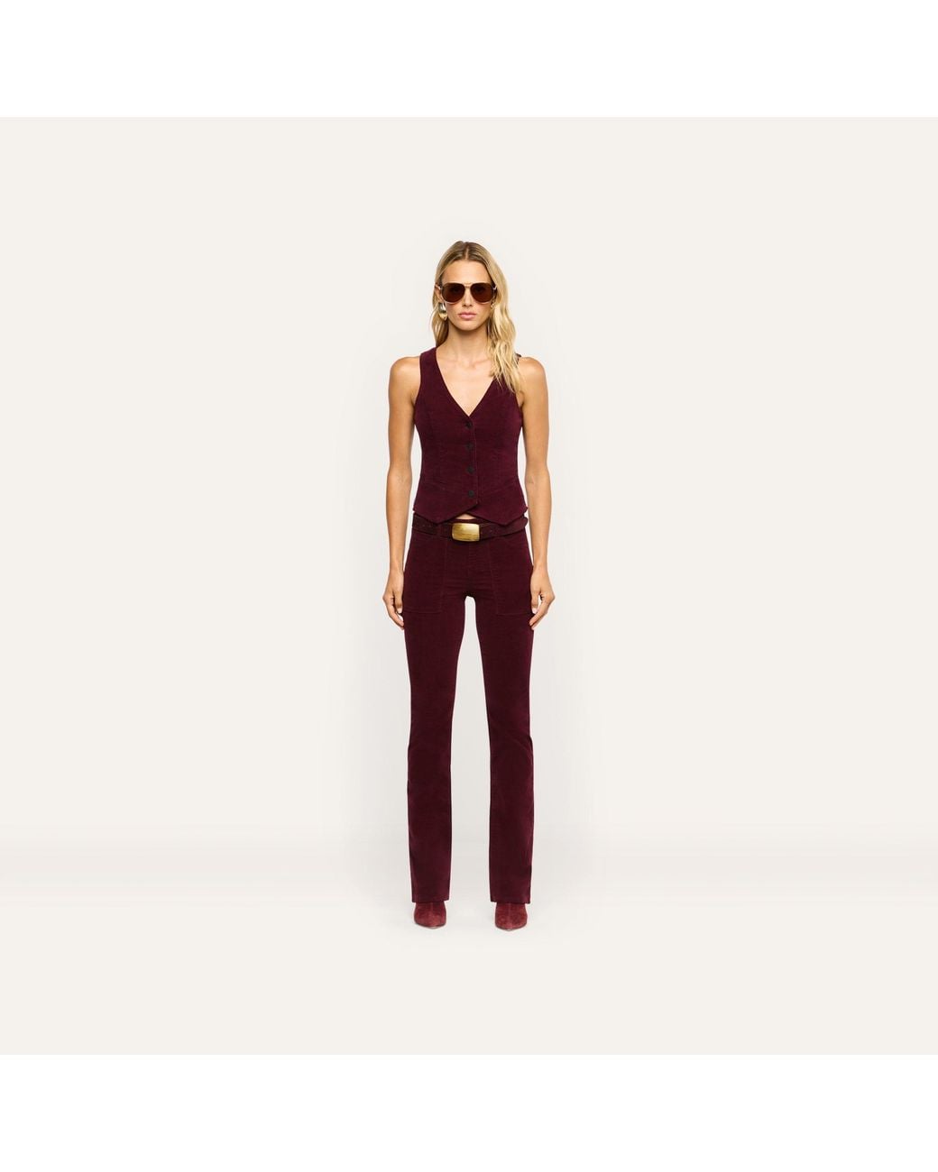 L'Agence Purple Yelena Corduroy Vest