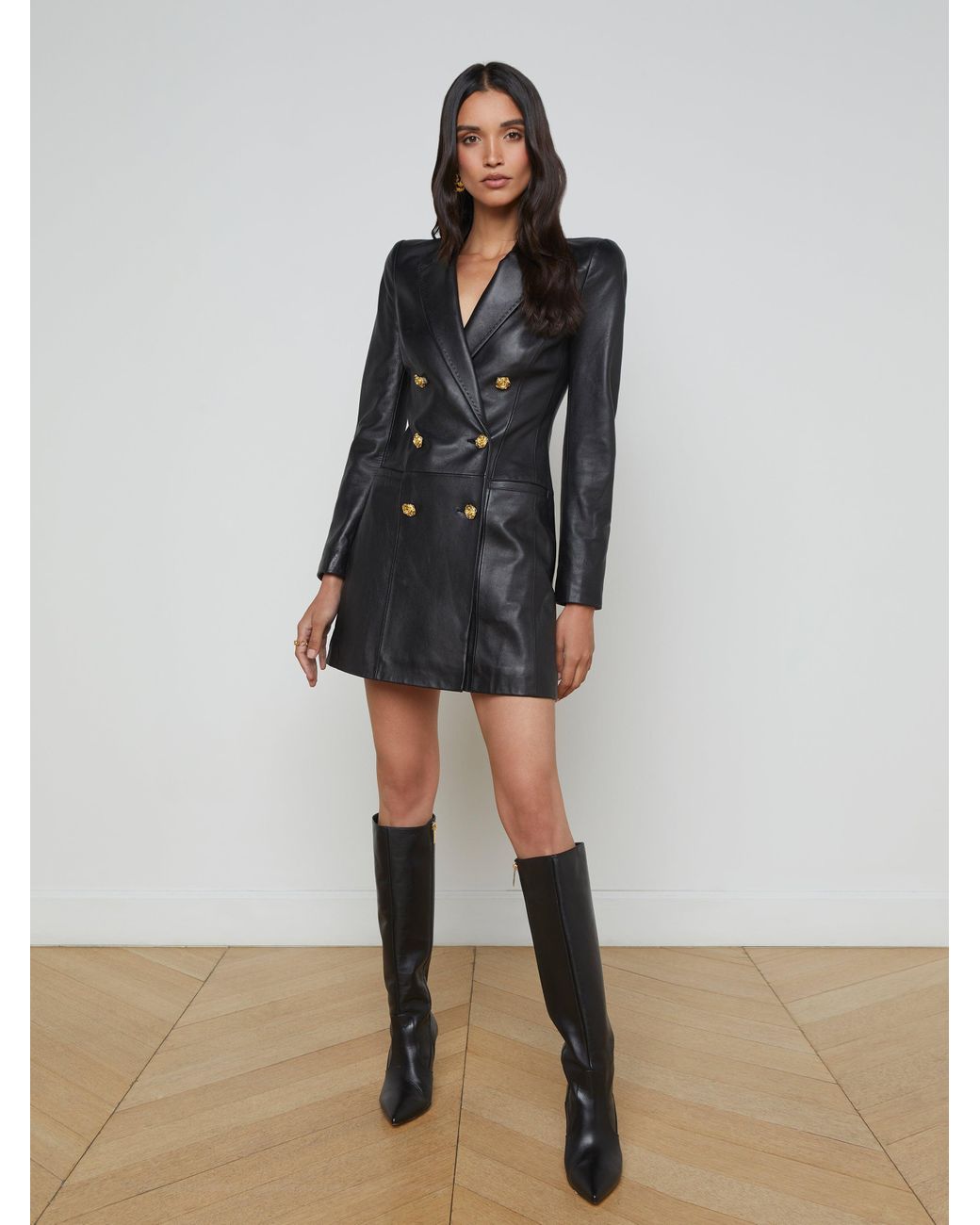 Leather Blazer With Dress Giselle Faux Leather Blazer Dress Sage Fashion  Nova