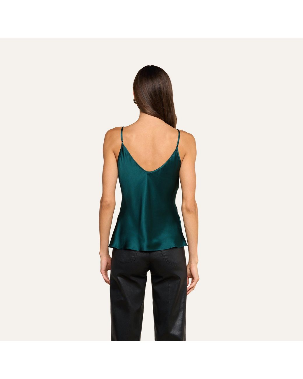 L'Agence Green Lexi Silk Camisole