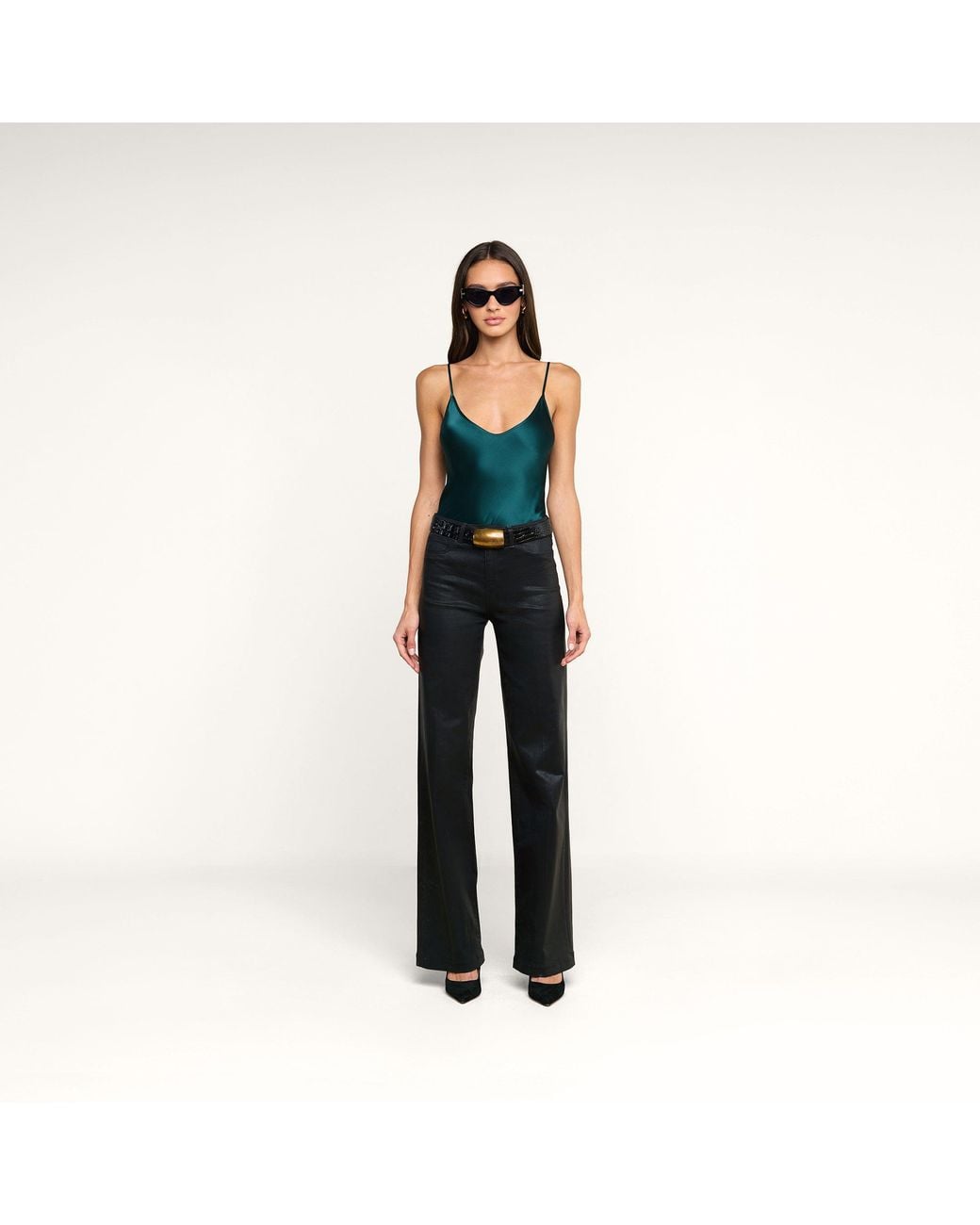 L'Agence Green Lexi Silk Camisole