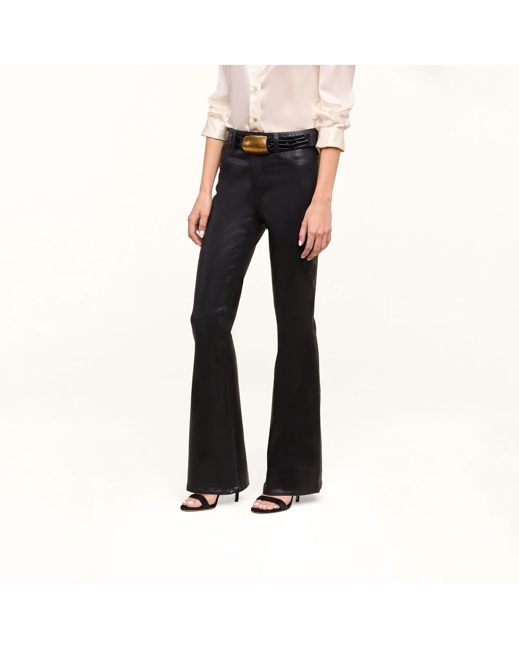 L'Agence Black Petite Marty Coated Jean