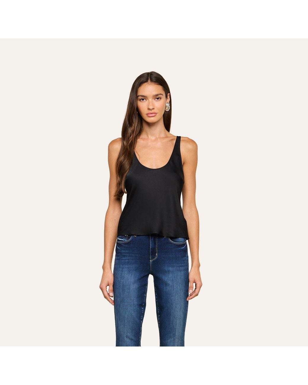 L'Agence Black Eddie Tank Top