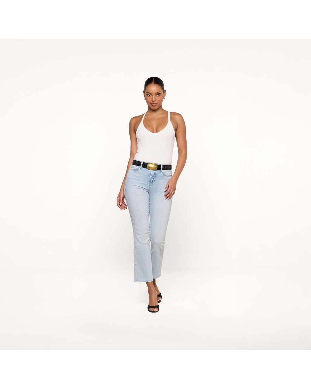 L'Agence Blue 'Agence Wrenna Racerback Bodysuit