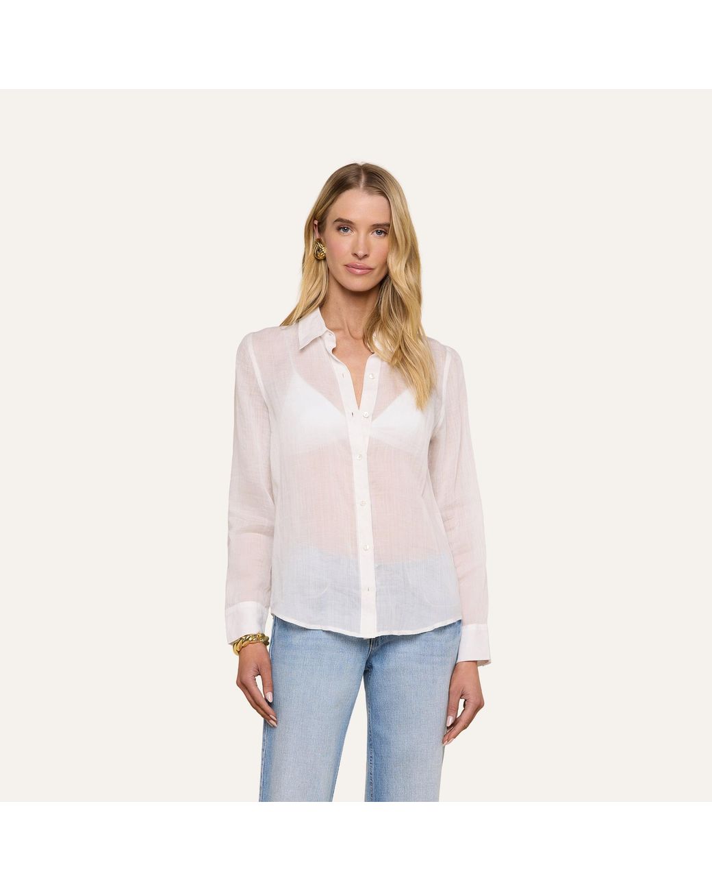 L'Agence Blue Ellery Blouse Top