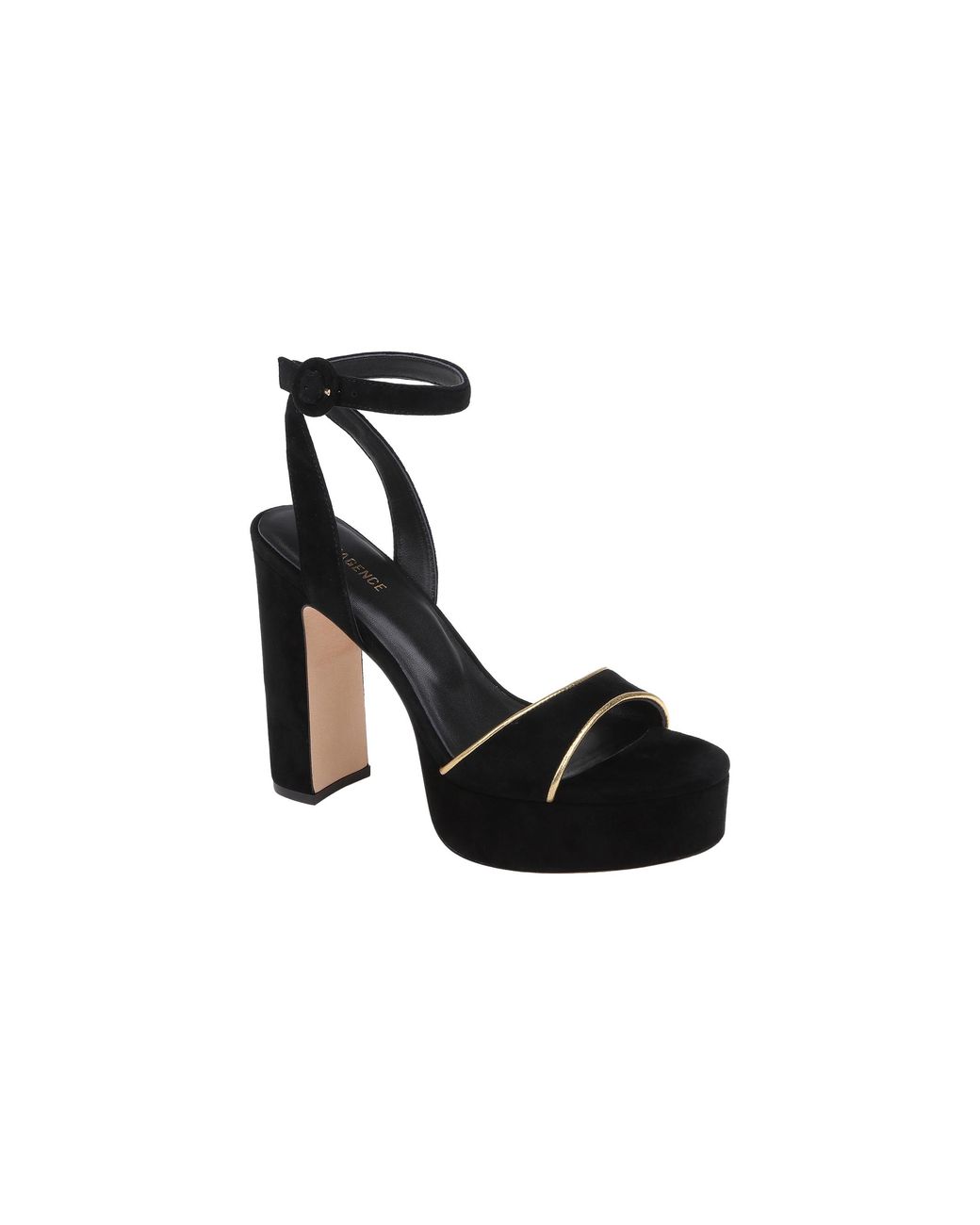 L'Agence Black Essie Platform Sandal