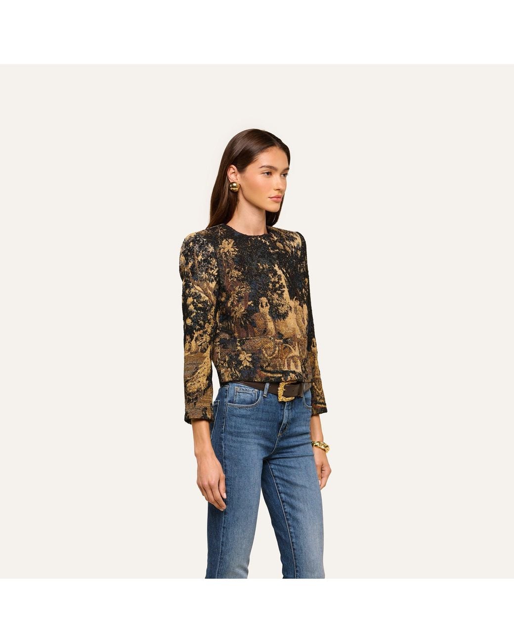 L'Agence Black Lian Tapestry Jacket