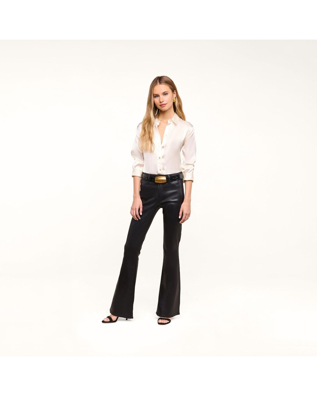 L'Agence Black Petite Marty Coated Jean