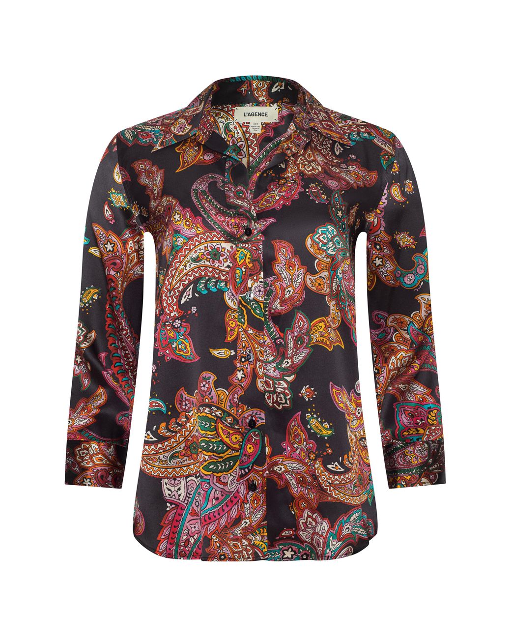 L'Agence Multicolor Dani Silk Blouse Top