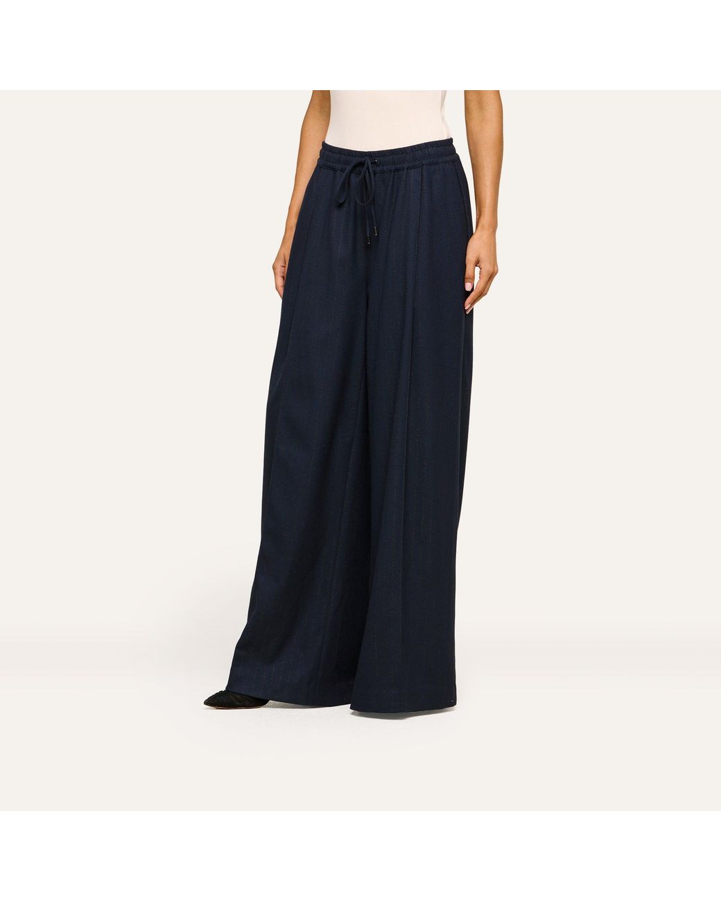 L'Agence Blue Connie Drawstring Trouser